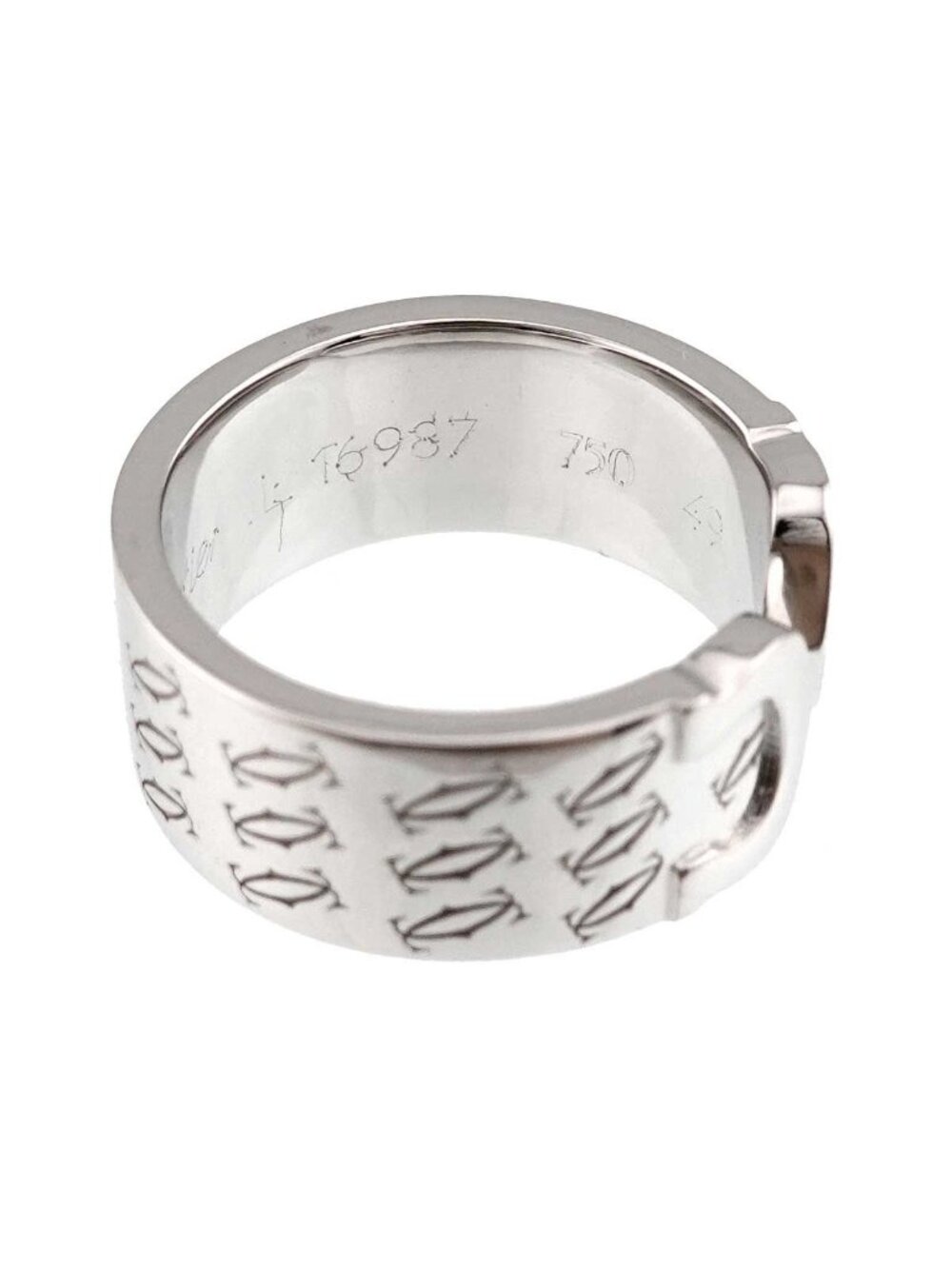 Cartier C2 49 Ring 18k WG White Gold 750 2C Christmas Limited 2C - Picture 5 of 10